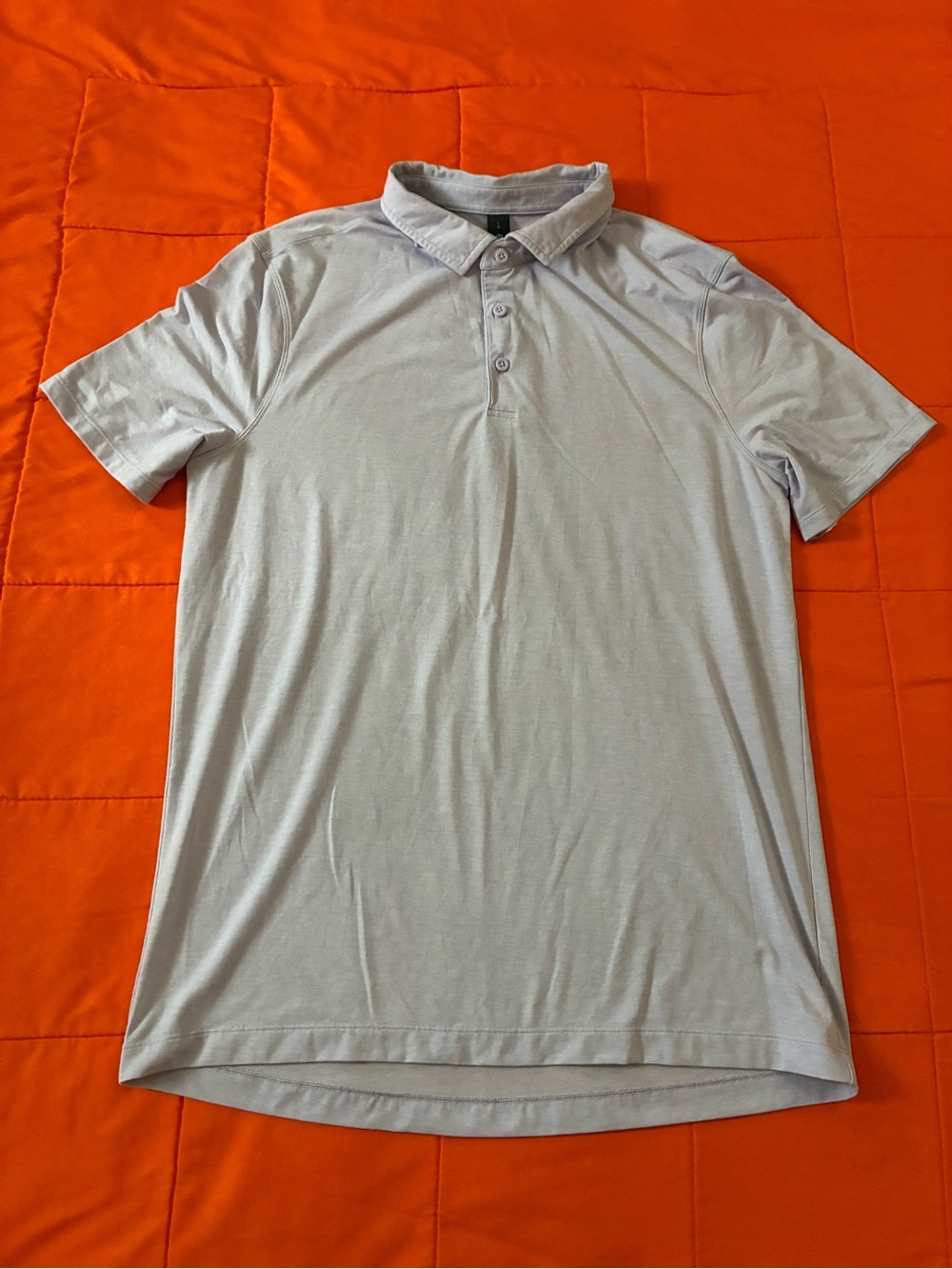 Lululemon Metal Vent Tech Polo Shirt Mens Large Purple Stretch Performance Train